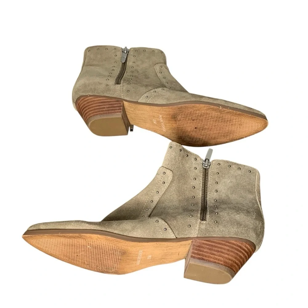 Marc‎ Fisher Wanida army green Suede Ankle Boots. Size 8